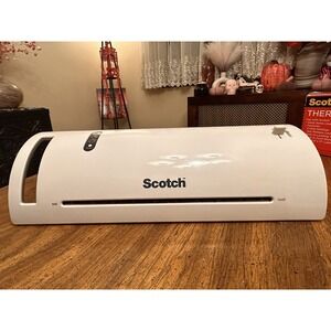 Scotch TL902 Thermal Laminator Machine with Stainless Steel Scissors Used Tested